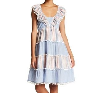 Romeo & Juliet Couture Tiered Pom Pom Dress Size M ***NEVER WORN WRONG SIZE**